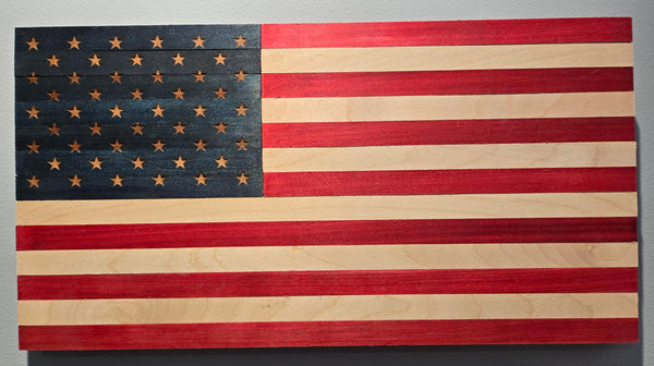 Small Flag w/ engraved stars